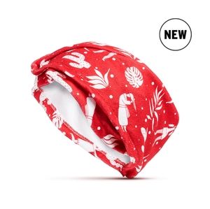 💜3/$18 NWT THE BODY SHOP Christmas themed hair wrap towel turban